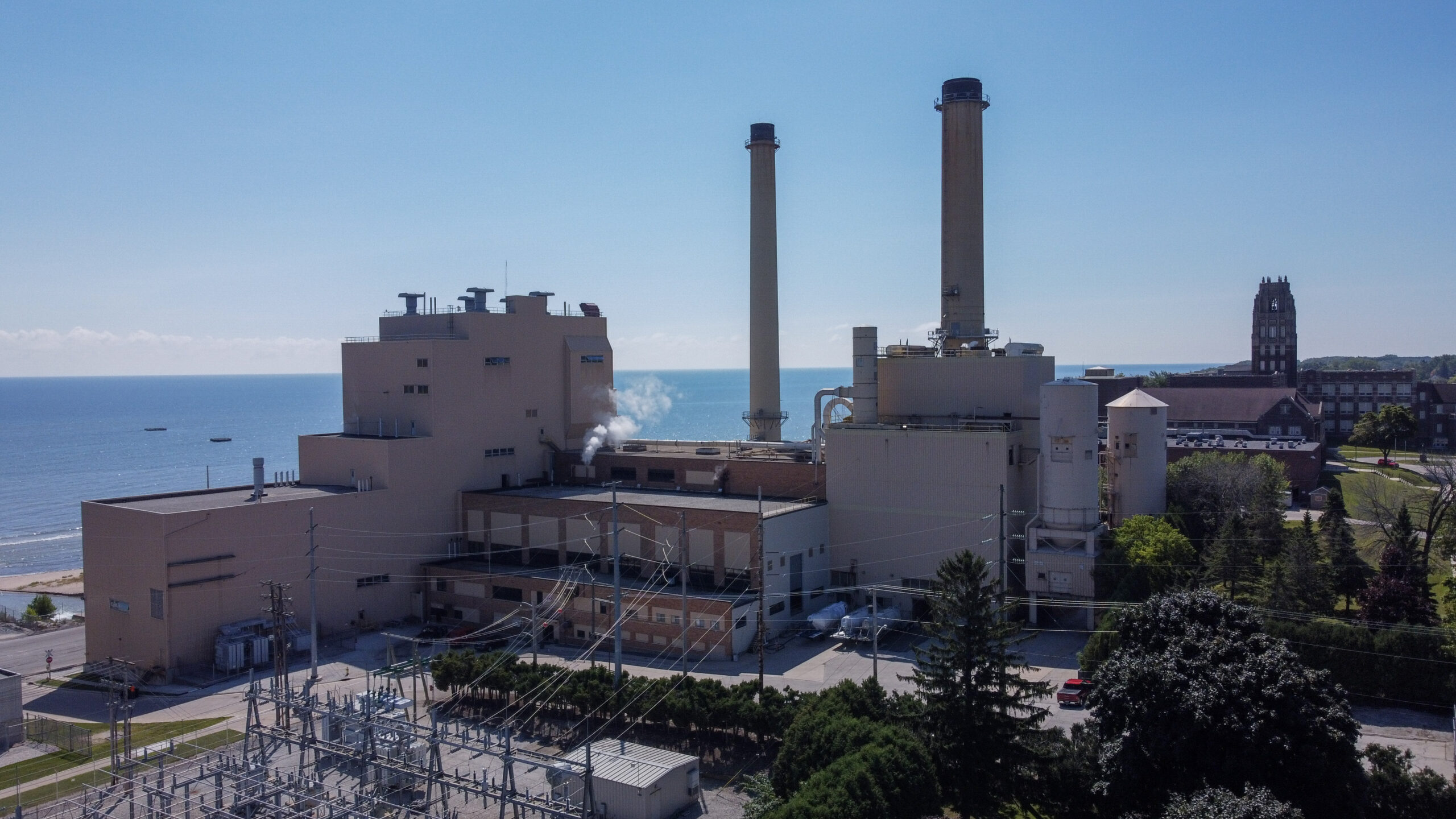 Aerial view of the Manitowoc Public Utilities power plant