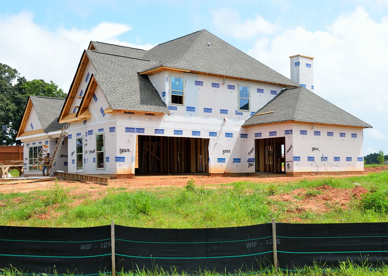 A home under construction