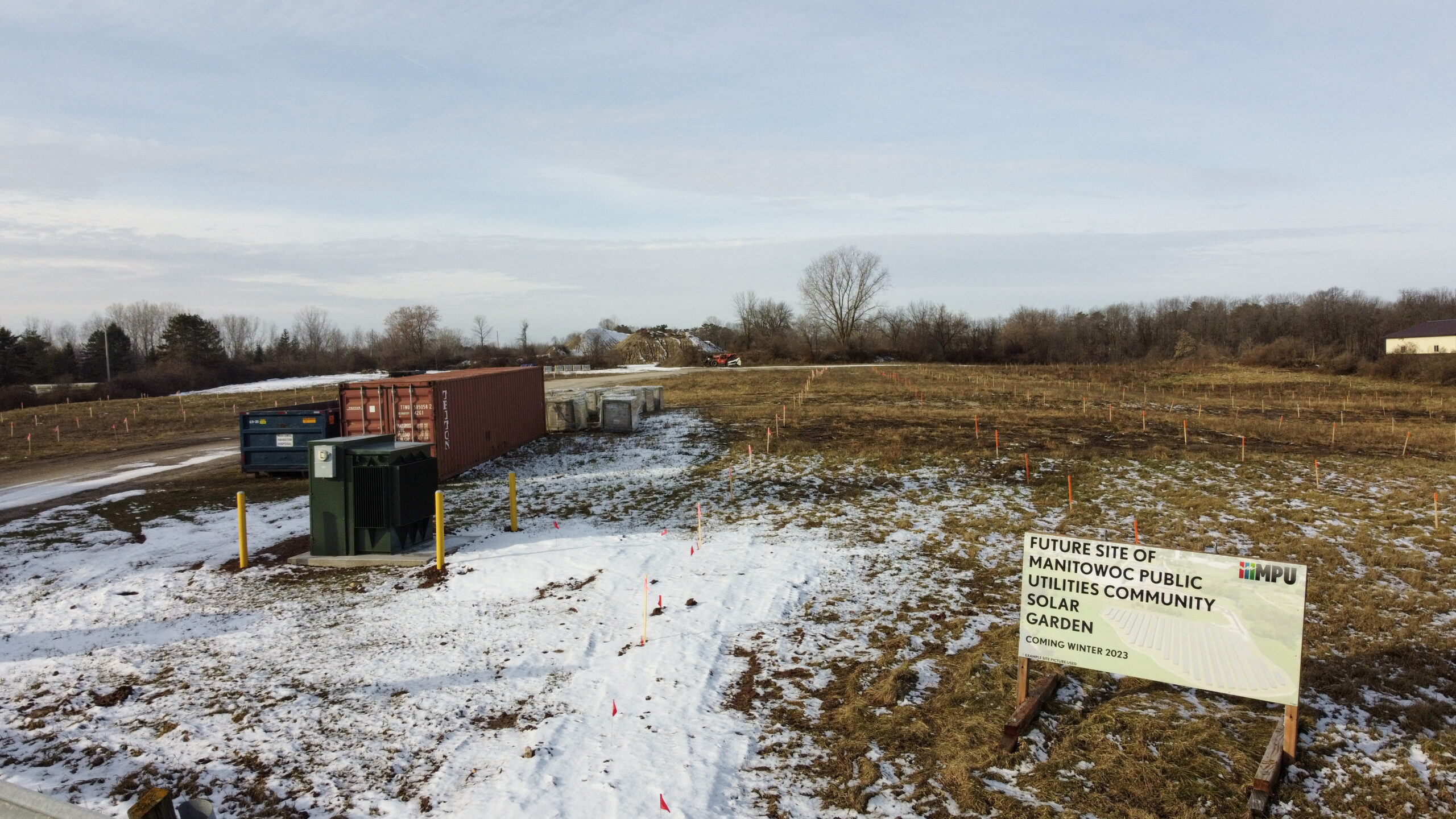 construction site for MPU community solar panels